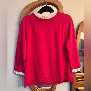 Talbots Sweater with Ruffle Trim